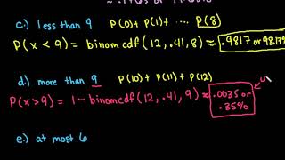 Binomial Probability with TI84 [upl. by Sorensen]