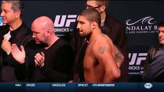 Travis Browne vs Brendan Schaub faceoff [upl. by Taimi]