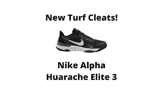 New Nike Alpha Huarache Elite 3 Turf Cleats Review [upl. by Ylurt830]