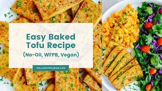 3Ingredient Easy Baked Tofu [upl. by Eiramoj]