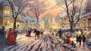 28 Popular Traditional Christmas Carols Christmas songs with Festive Art by THOMAS KINKADE [upl. by Solley]