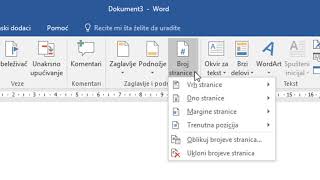 Numerisanje od zeljene stranice u Wordu [upl. by Adkins]