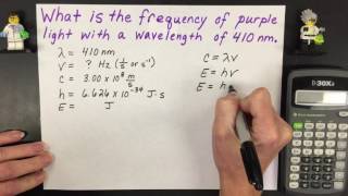 Frequency from Wavelength Electromagnetic Radiation Calculation [upl. by Julianne]