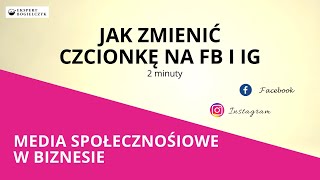 Jak zmienić czcionkę na Facebooku i Instagramie [upl. by Nollahp]