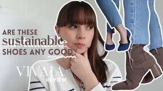 VIVAIA review amp try on  Sustainable footwear AD [upl. by Hehre628]