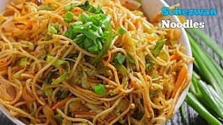 Veg Noodles Recipe in Telugu  Schezwan Noodles  Restaurant Style  Chinese Recipe [upl. by Prochoras]