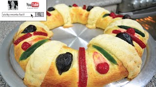 Cómo hacer ROSCA DE REYES  VickyRecetaFacil [upl. by Acirred]