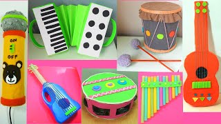 6 INSTRUMENTOS CASEROS CON RECICLAJE ♬ Diy Manualidades [upl. by Ahsinak]