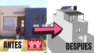 CONVERTIMOS NUESTRA CASITA DE INFONAVIT EN UNA CASA TIPO RESIDENCIAL  TERRENO DE 45 M X 16 M [upl. by Tedi]