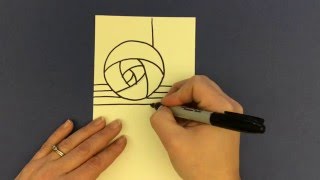 Step 1 Drawing a Mackintosh rose [upl. by Francisco]