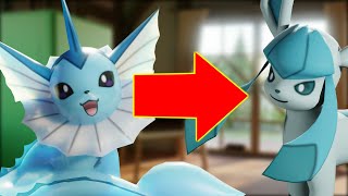 Transform Vaporeon into a Glaceon  3D animation meme [upl. by Shalna]