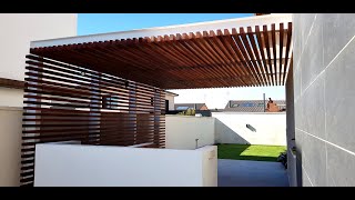 Pérgola metálica y madera [upl. by Nrehtac]