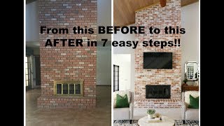 HOW TO Grout a Brick Fireplace [upl. by Ennovy]