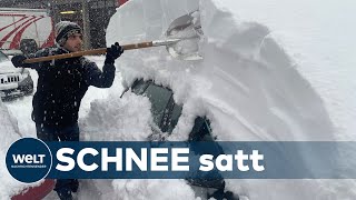 SCHNEECHAOS IN DEN ALPEN Meterhoher Neuschnee extreme Lawinengefahr und Stromausfälle [upl. by Skelly544]