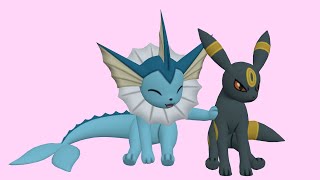 Vaporeon Surprises Umbreon Comedy animation [upl. by Netsrik]