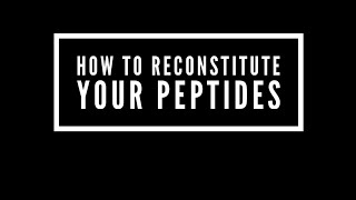 How to Reconstitute your Peptides  Dr Marc Adajar  XSculpt [upl. by Aonehc655]