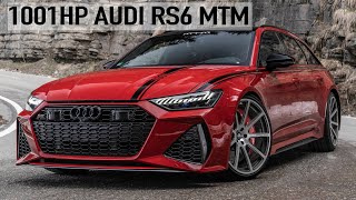 1001HP CLIMBING THE ALPS  2021 AUDI RS6 MTM AVANT  100300KMH IN 17 SEC  INSANE POWER [upl. by Kos]