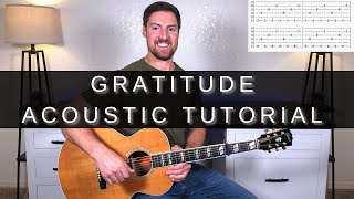 Gratitude Acoustic Guitar Tutorial  TAB  Brandon Lake [upl. by Niak892]