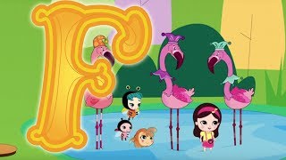 Letter F  Olive and the Rhyme Rescue Crew  Learn ABC  Sing Nursery Songs [upl. by Zigrang799]