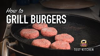 How to Grill Burgers on a Charcoal Grill [upl. by Eellac]