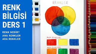 RENK BİLGİSİ DERS 1  Renk Nedir  Renkler Nasıl Oluşur  Ana Renkler  Ara Renkler [upl. by Clarinda]