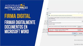 Firma Digital  Firmar digitalmente documentos electronicos en Microsoft Word [upl. by Nipsirc]