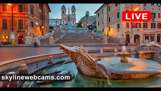 Recorded Footage Live Webcam from Piazza di Spagna  Rome [upl. by Nitsej]