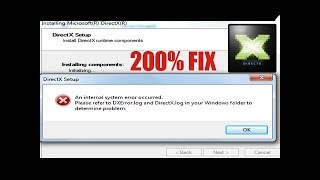 How To SOLVED DirectX Internal System error refer to Dxerrorlogdirectxlog fix [upl. by Lananna751]