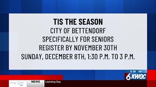 Bettendorf to host holiday event for seniors [upl. by Aryad]