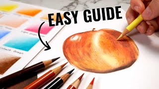 How to blend Polychromos Colour Pencils Step by Step Tutorial [upl. by Puett118]