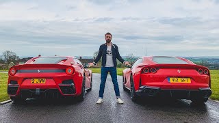 Ferrari F12 TDF vs Ferrari 812 Superfast [upl. by Atolrac]