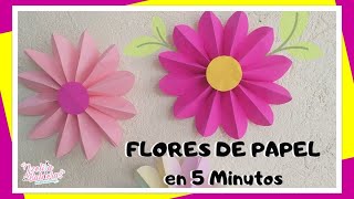 Como hacer FLORES DE PAPEL fáciles En Menos de 5 MINUTOS [upl. by Nork678]