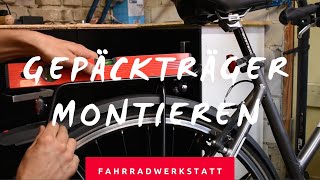 Gepäckträger montieren  Trekkingbike  Bikepacking [upl. by Eerihs]