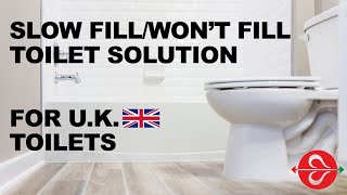 Toilet Problem  Slow Fill or Wont Fill  For UK Customers [upl. by Aleda]