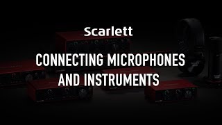 Connecting microphones and instruments [upl. by Othella]