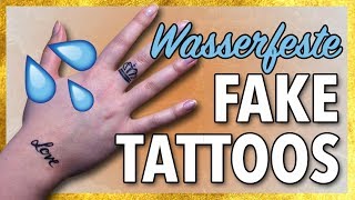 Wasserfestes Fake Tattoo DIY mit Eyeliner 💦 [upl. by Nanah]