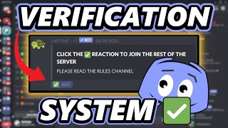 How to make a Discord verification system 2021 [upl. by Marceau]