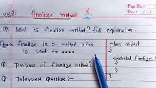 finalize method in java  Learn Coding [upl. by Rosio]