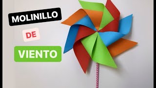 Cómo hacer MOLINILLO DE VIENTO  123a CREAR  Manualidades fáciles [upl. by Eben]