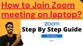 How to Join Zoom meeting on laptop  Zoom meeting kaise join kare laptop me  Zoom meeting on laptop [upl. by Engis]