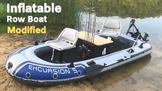 Inflatable Row Boat Modified into a Legit Fishing Boat How to Make It [upl. by Eded]