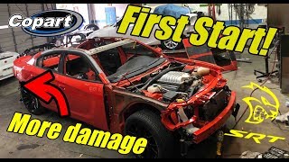 Rebuilding my wrecked charger hellcat part 4 [upl. by Katerine]