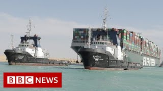 Suez Canal reopens after giant stranded ship is freed  BBC News [upl. by Rosanna504]