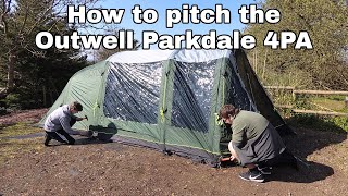 How to pitch the Outwell Parkdale 4PA  Pitching Timelapse [upl. by Nudnarb]