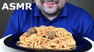 ASMR SPAGHETTI and MEATBALLS Extreme Pasta Sounds Mukbang NO TALKING [upl. by Celina]