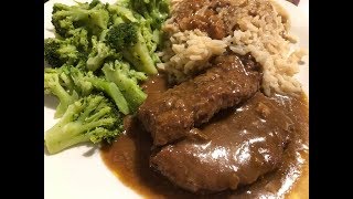 Cubed Steak amp Gravy Crockpot Recipe  Southern Sassy Mama [upl. by Ahsyla]