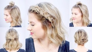 FIVE 1 MINUTE SUPER EASY HAIRSTYLES  Milabu [upl. by Nananne]