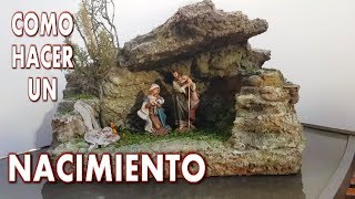 COMO HACER UN NACIMIENTO CUEVA de porex icopor [upl. by Sophi225]