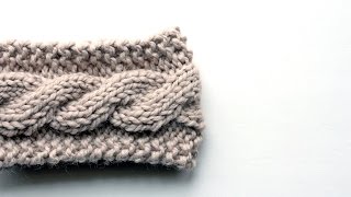 FREE Friendship Cable Headband Knitting Pattern Video [upl. by Nire221]