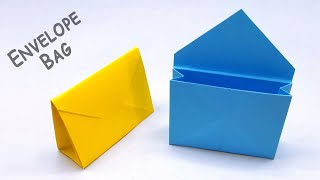 Origami Paper Handbag Shape Envelope 🎀 Without Glue Tape  Making Easy Paper Bag Envelopes [upl. by Primo]